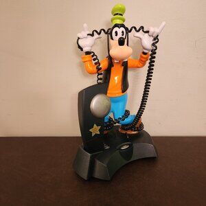 Vintage Disney Talking Goofy Cordless Landline Telephone